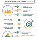 Visuel inspirant d'une femme travaillant sur son business plan en 2026.