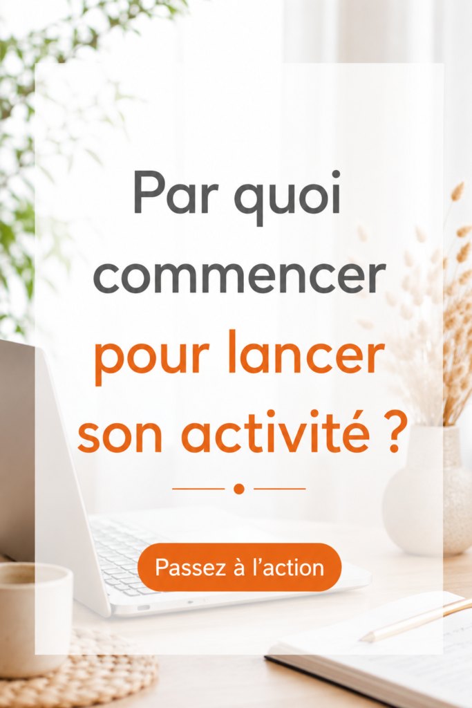 Femme souriante travaillant sur son projet entrepreneurial.