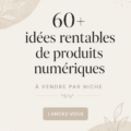Une femme entrepreneure travaillant sur son ordinateur sur des produits numériques à vendre.