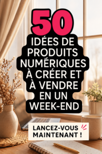 Une femme souriante travaillant sur un ordinateur pour créer un produit numérique, symbolisant la créativité et l'entrepreneuriat.