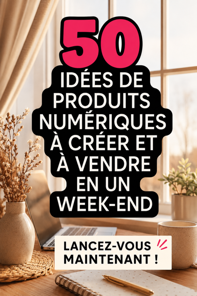 Une femme souriante travaillant sur un ordinateur pour créer un produit numérique, symbolisant la créativité et l'entrepreneuriat.