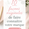 Femme présentant sa marque avec des éléments créatifs et engageants.