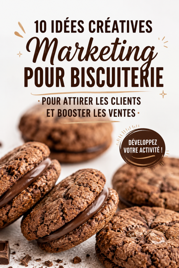 Une plateforme colorée avec des biscuits maison créatifs, illustrant une entreprise de biscuits florissante.