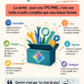 Utilisation de Google Gemini sur un ordinateur par une professionnelle dans un bureau