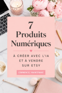 Un aperçu d'illustrations numériques réalisées avec l'IA, prêtes à être vendues sur Etsy.