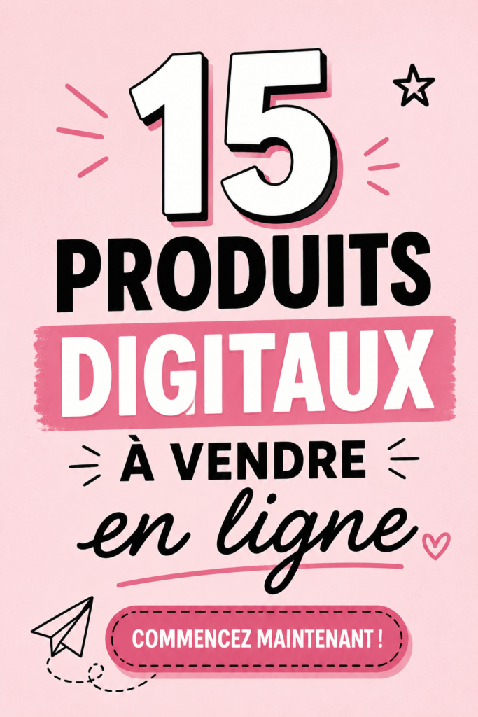 Une femme souriante utilisant un ordinateur pour vendre des produits numériques en ligne.