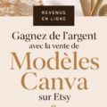 Femme travaillant sur un modèle Canva sur son ordinateur