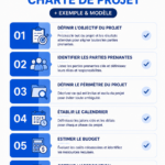 Une femme rédige une charte de projet