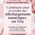 Femme créant des téléchargements numériques pour sa boutique Etsy.