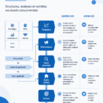Modèle PowerPoint d'analyse de lacunes sur un bureau en bois.