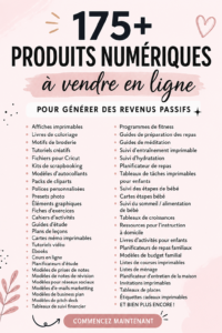Une femme travaillant sur son ordinateur portable, explorant des idées de produits digitaux à vendre en ligne.