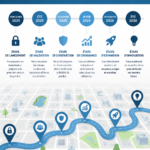 Une image représentant une roadmap produit sur un tableau blanc avec des notes adhésives colorées.