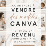Femme utilisant Canva pour créer des modèles graphiques.