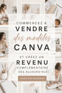 Femme utilisant Canva pour créer des modèles graphiques.