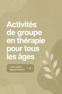 Activités de thérapie de groupe réunissant des personnes de tous âges autour de jeux et discussions
