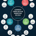 Femme en train de travailler sur un plan marketing en 2024