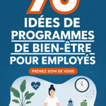Une employée souriante dans un environnement de travail sain et collaboratif, représentant le bien-être au bureau.