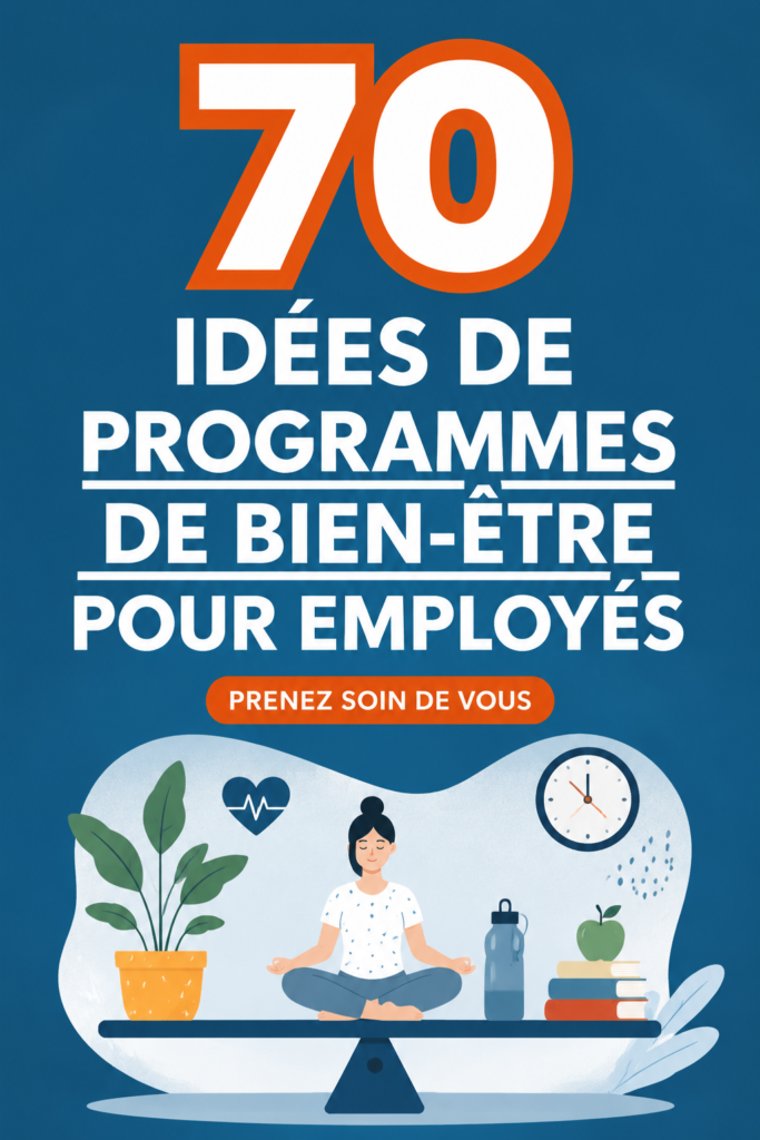 Une employée souriante dans un environnement de travail sain et collaboratif, représentant le bien-être au bureau.