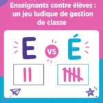 Des élèves jouant au jeu Éducateurs contre Élèves dans une classe pleine d'énergie.
