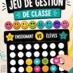 Un enseignant et ses élèves jouant à un jeu de gestion de classe