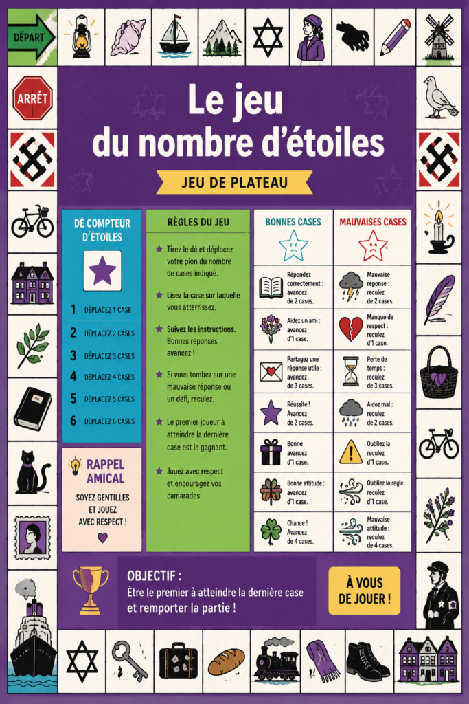 Une famille jouant au jeu de société 'Number the Stars' autour d'une table