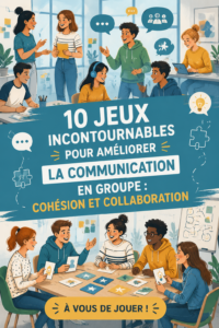 Un groupe de personnes s'amusant à un jeu de communication en équipe