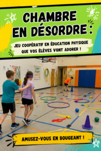 Enseignante animant un jeu d'équipe dynamique avec ses élèves en plein air
