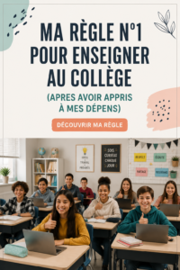 Une enseignante animant une classe de collégiens, démontrant une approche pédagogique engageante.