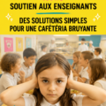 Un réfectoire paisible avec des élèves heureux en train de déjeuner
