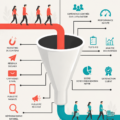 Visuel représentant des stratégies marketing pour l'acquisition de clients.
