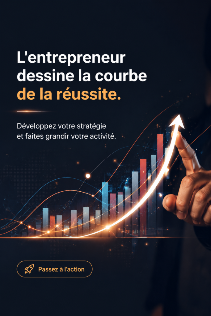 Graphique illustrant la croissance d'entreprise avec des flèches ascendantes