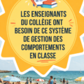 Un enseignant utilisant un système de gestion du comportement en classe.