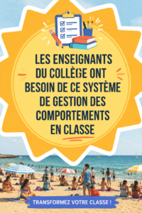 Un enseignant utilisant un système de gestion du comportement en classe.