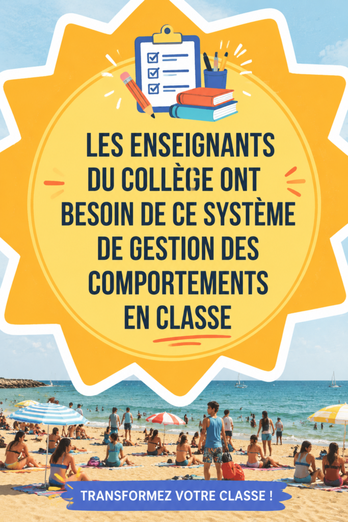 Un enseignant utilisant un système de gestion du comportement en classe.