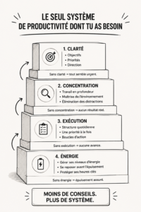 Un bureau organisé avec un calendrier et des outils de productivité