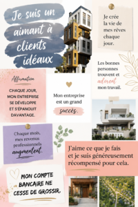 Un tableau de vision d'entreprise coloré et inspirant pour 2025