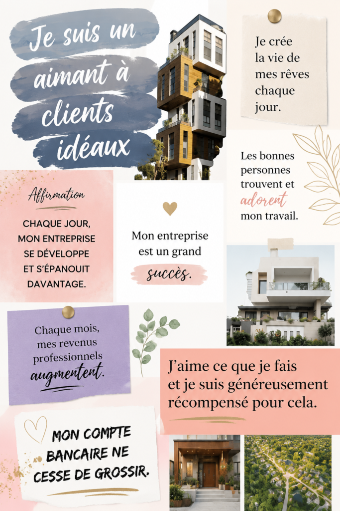 Un tableau de vision d'entreprise coloré et inspirant pour 2025