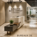 Bureaux modernes de Bain & Company à Gurugram, favorisant la collaboration.