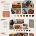 Mood board créatif avec des échantillons de textures et de couleurs pour projets d'entreprise