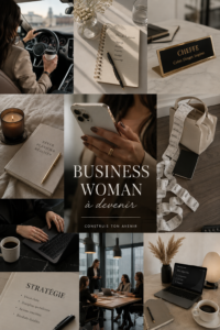 Femme d'affaires souriante tenant un dossier, symbole de réussite professionnelle.