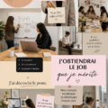 Femme confiante en train de discuter d'une opportunité d'emploi dans un café.