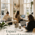 Un bureau lumineux et inspirant avec un éclairage naturel