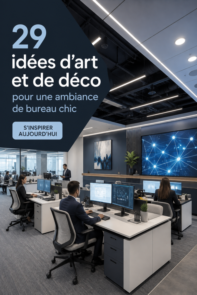 Un bureau bien décoré avec des plantes, une chaire stylée et des accessoires élégants.