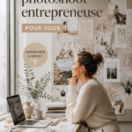 Séance photo d'une entrepreneuse souriante dans son bureau, mettant en valeur son entreprise.