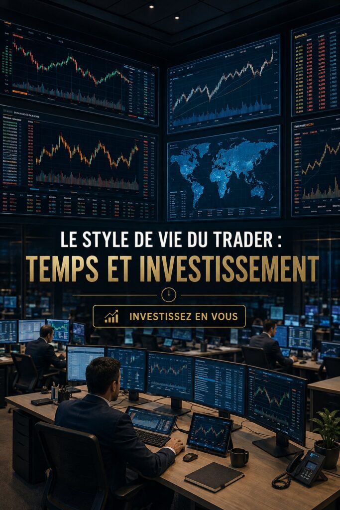 Femme trader concentrée analysant des graphiques financiers sur son ordinateur