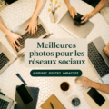 Un collage de photos de marketing sur les réseaux sociaux qui montre des produits en situation.