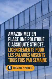 Illustration d'employés travaillant dans un bureau d'Amazon, représentant la nouvelle politique de présence au travail.