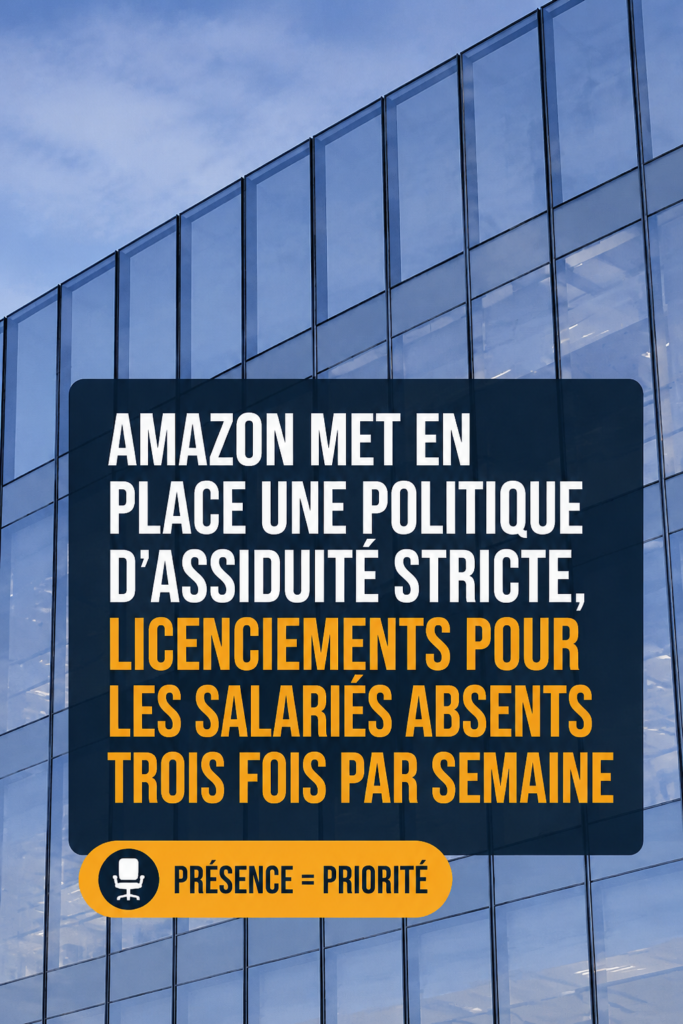 Illustration d'employés travaillant dans un bureau d'Amazon, représentant la nouvelle politique de présence au travail.