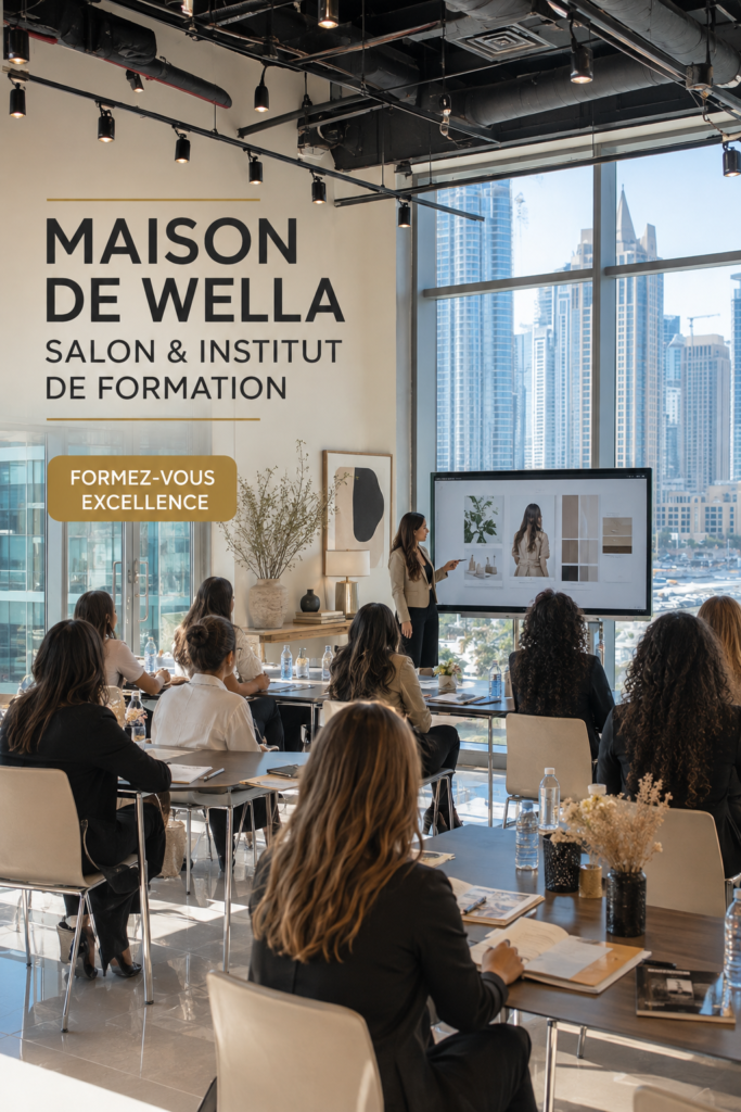 Salon House of Wella avec des coiffeurs en action