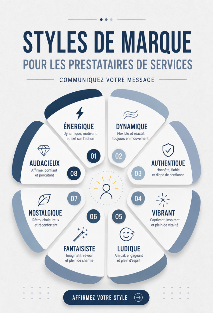 Visuel inspirant de branding montrant des designs variés.